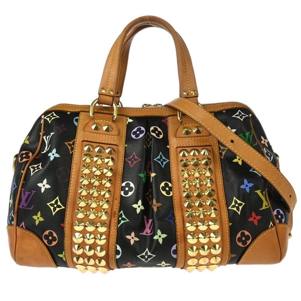 Authentic Louis Vuitton Black Multicolor Courtney MM HandbagTR1180 - Picture 3 of 12